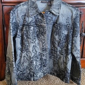 CHICO'S Denim Jacket Size 2